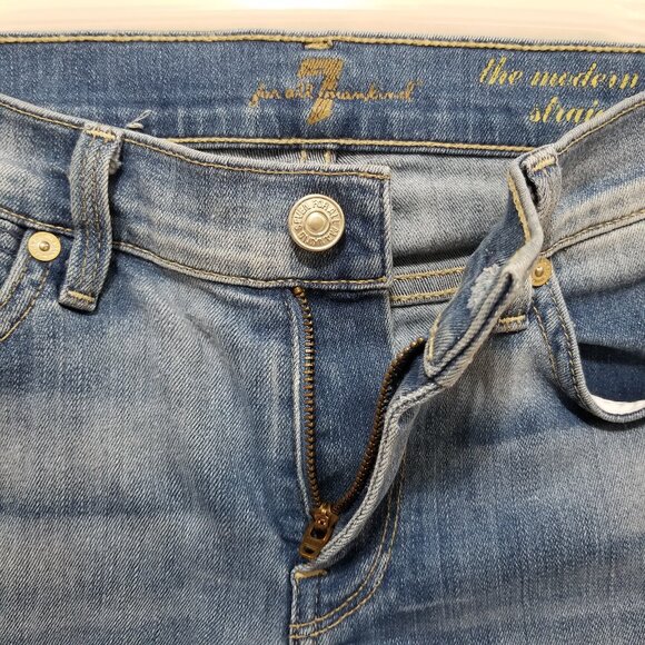 7FAM jeans 26 The Modern Straight whiskered stretch denim AU0377996S 055165 - Picture 9 of 16